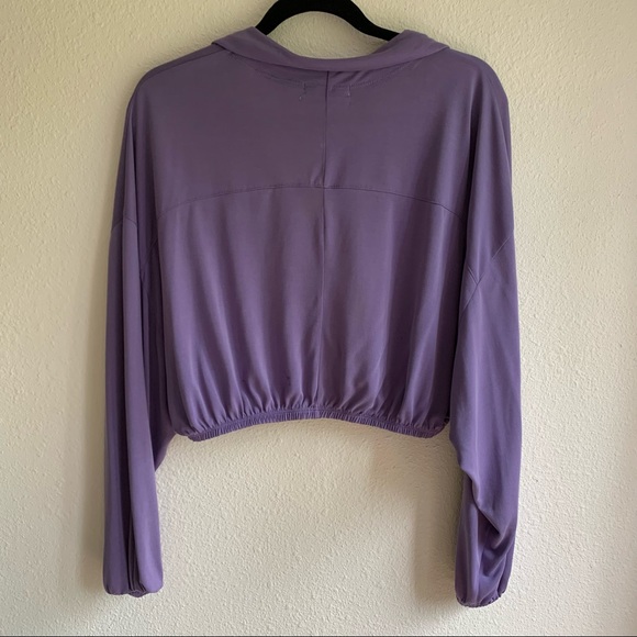 Urban Outfitters wrap crop top lilac lavender small - Picture 4 of 7